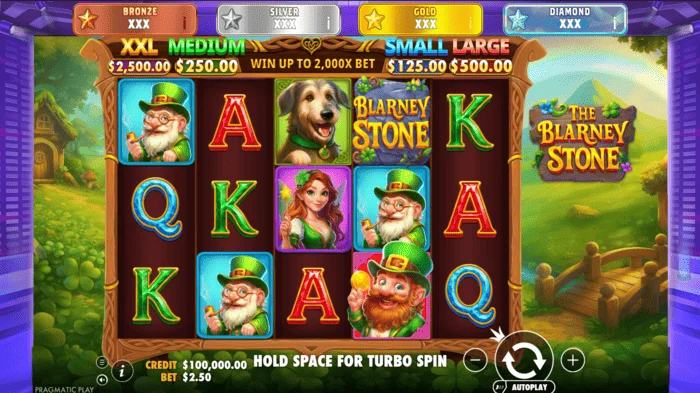 The Blarney Stone - หน้าจอเกมในการเล่นอยู่ระหว่างดำเนิน